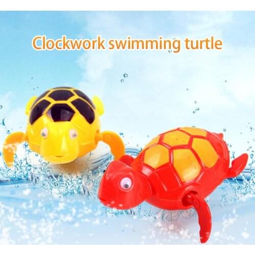 1 Pcs New Cute Cartoon Animal Tortoise Classic Baby Water Toy Infant Swim Turtle Wound-up Chain Clockwork Kids Beach Bath Toys