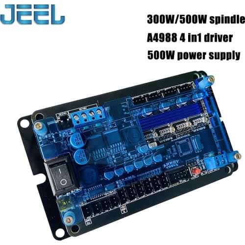 GRBL1.1 3axis Controller Board Stepper Motor Driver Double Y axis USB Driver Support 500W/300W Spindle For CNC Laser Engraver