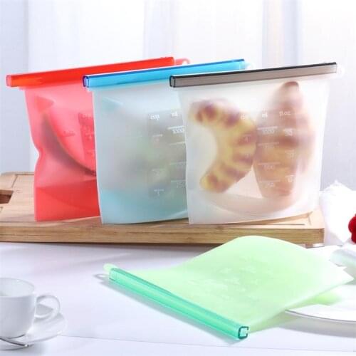 4pcs Reusable Silicone Food Preservation Bag Airtight Seal Food Storage Container Versatile Cooking Bag Kitchen Utensil