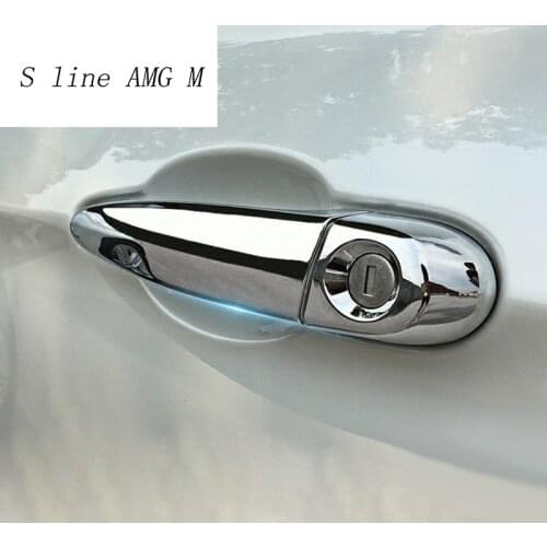 Car Styling For BMW 3 4 Series 3GT F30 F32 F34 Outer Door Bowl Strip And Handle Protective Stickers Covers Trim auto Accessories