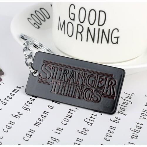 Stranger Things Keychain Dog Tag Squad Pendant Keyring Movie Fans Souvenirs Porte Clef