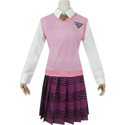 New Danganronpa V3 Akamatsu kaede pianist cosplay anime game school uniform