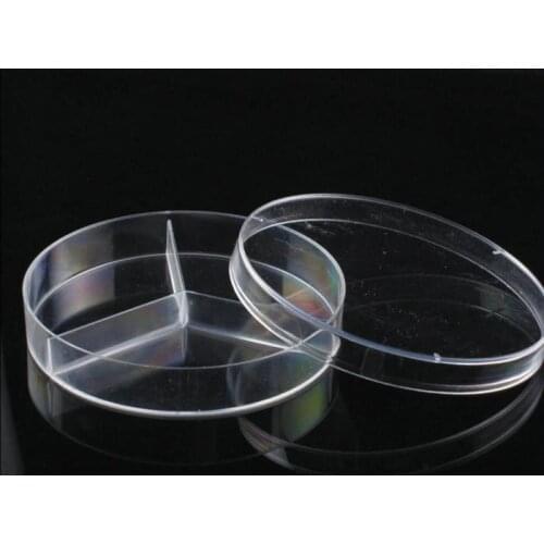10pcs/set plastic petri dish with cover 90mm size three vents