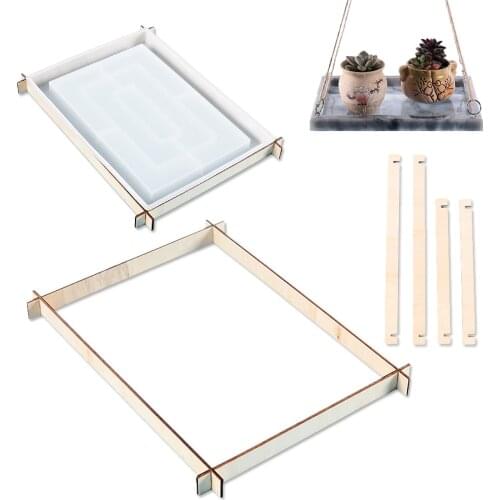 Jewelry Display Tray Silicone Resin Mold Hanging Basket Flowerpot Base Tray DIY Table Storage Organizers Home Decoration