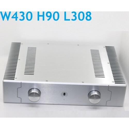 Class A Preamplifier Amp Headphone Case DIY Rear Box W430 H90 L308 External Cooling All Aluminum Power Amplifier Chassis SD4309B