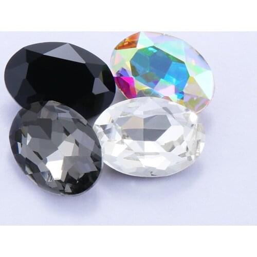 Sew On Fancy Oval Rhinestone High Quailty DIY Jewelry Making Clothing Accessories Rhinestone Crystal Rhinestone Loose Beads