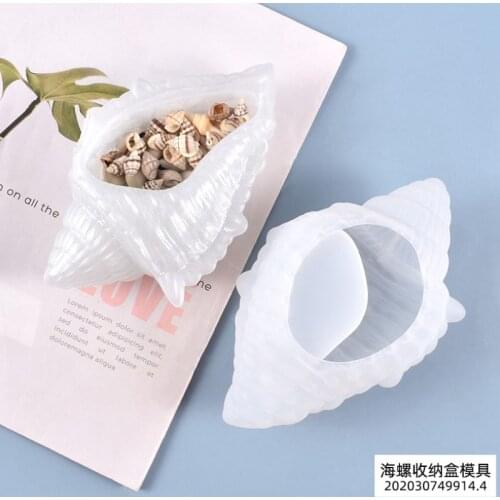 Silicone Mould Dried Flower Resin Decorative DIY Conch storage box mould Type epoxy resin molds for jewelry