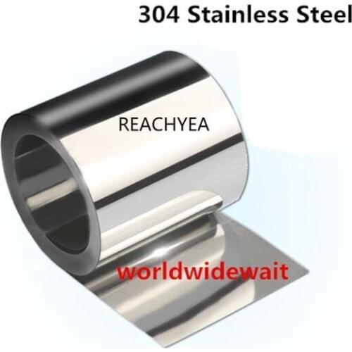 1pc Stainless Steel S304 Thin Plate Sheet Foil 0.05mm - 0.25mm x 100mm x 1000mm