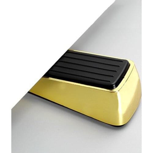 1Pc Anti-collision Door Stops Zinc Alloy Rubber Base Non-slip Safety Door Stopper Household Bathroom Door Hidden Holder Doorstop