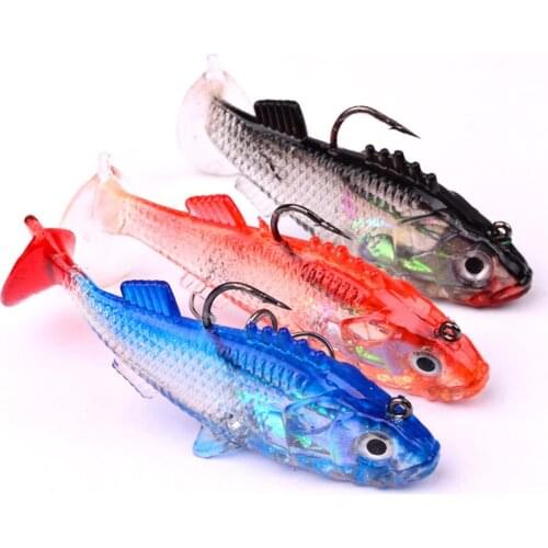 10PCS Soft Capuchin maggots Fishing shad Lure Grub worm Silicone Bait T tail 7.5cm/15.7g