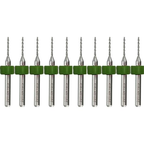 10 PCS 1.0mm carbide alloy drill bits Micro CNC PCB Print Circuit Board End Mill Drill Router Bits For Woodworking Tools