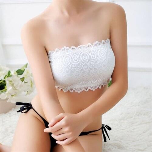 2018 Summer Women Bralette Sexy Lace Bra Top Bustier For Women Padded Bra Tank Wire Free Seamless Underwear Female Brassiere BH