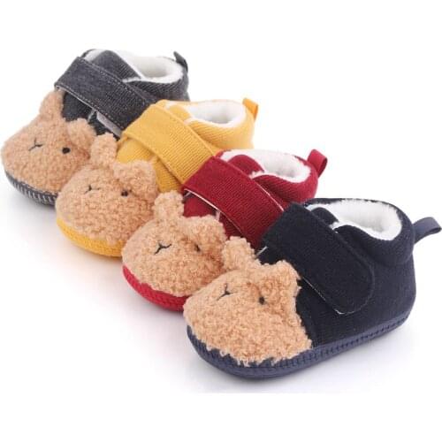 2020 Baby Winter Shoes Warm Newborn Baby Girl Boys Causal Anti-slip Shoes Cartoon Soft Sole Sneakers Prewalker 0-18M