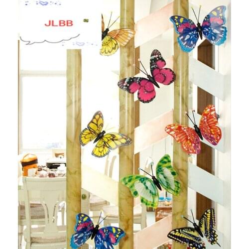 30 cm double layer 3D big butterfly Wall Sticker Home Decor Butterflies wedding festival decoration Magnet Fridge stickers 1 pcs