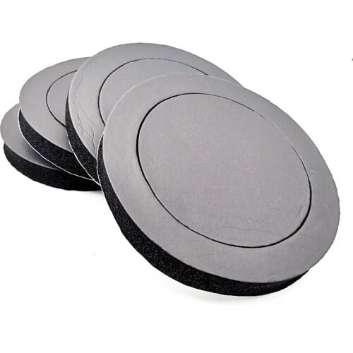 4pcs/lot 6.5" Car Speaker Bass Foam Pad Door Sound Trim Noise Insulation Self Adhesive