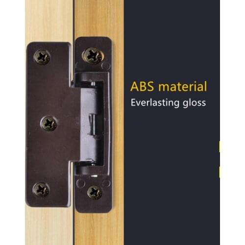 4pcs Plastic spring Hinge bisagra hidden Flat loaded hinge for wardrobe Cupboard cabinet door joint connector furniture Hardware
