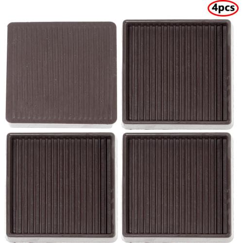 4Pcs Sofa Cabinet Feet Pads Anti Vibration Furniture Mats Table Legs Protectors Non Slip Rubber Foot Covers Desk Chair Leg Caps