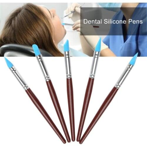 5 Pcs Dental Silicone Composite Sculpture Carving Tooth Resin Porcelain Teeth Shaping PenTools for Adhesive Composite Cement