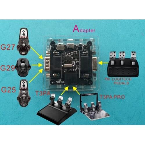 Adapter Converter For Logitech G25/G27/G29 Simracing Game Pedal Gear Shift-er MOD Adapter for Thrustmaster T3PA PRO Pedal