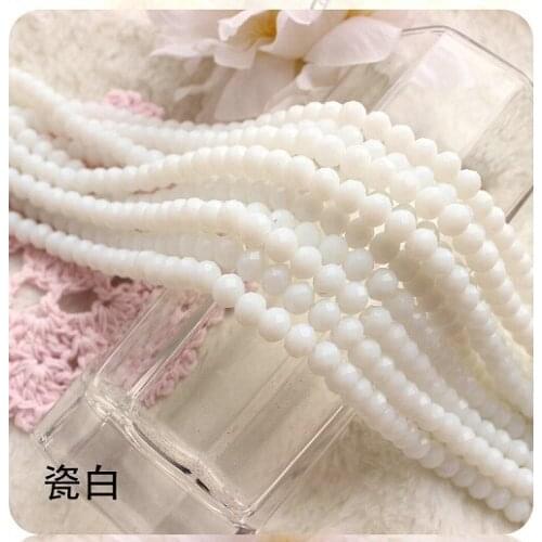 White porcelain Colour 6mm 8mm AAA top quality crystal glass 5040 rondelle beads Free shipping