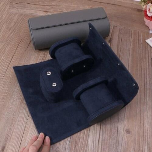 Jewelry Storage Case Watch Box Organizer Genuine Leather Watch Case Handmade Leather Watch Rolls Box for Man Boyfriend