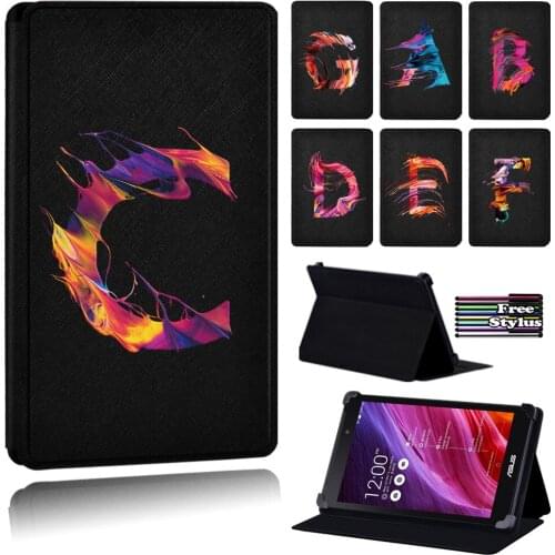 Anti-cratch Cool Letter Tablet Case Fit Asus Memo Pad 7/Pad 10 ME102A ME103K/Pad 8 Me181C /Pad HD 7 ME173X ME173 + Free Stylus