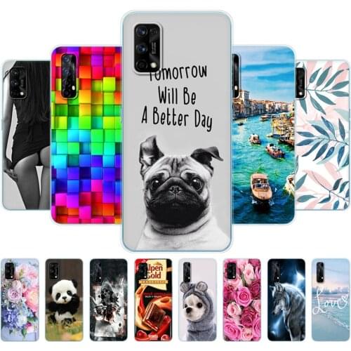 For Realme 7 Case For OPPO Realme 7 Pro Soft Silicon TPU Back Phone Cover For Realme7 7Pro Shockproof 360 Full Bumper Coque Capa