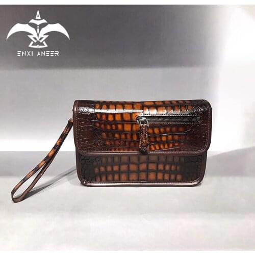 Dignity Bag! 100% Crocodile Leather Handmade Wristlets Handbag Men & Lady Day/Evening Clutch Bag Totes Personal Custom Make Logo