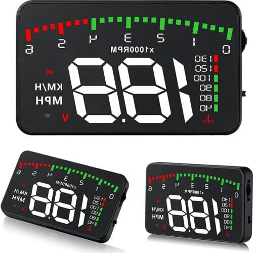 A900 HUD Head-Up Display Car-Styling Overspeed Warning Windshield Projector Alarm System Universal Auto Electronic Voltage Alarm