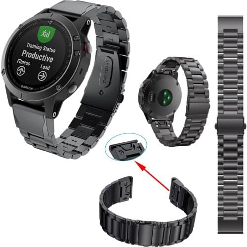 For Garmin Fenix 5X/5s plus/6S/6X pro/Mk1/S60 Stainless Steel Metal Replacement wristband quick release bracelet accessories
