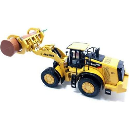 Engineering car model 1/50 scale alloy wood grab machine simulation die-casting car wood transport car model childrens toy gift