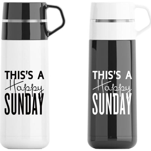 Korean Concise 304 Stainless Steel Vacuum Cup Originality Bring Cup Cover Portable Lovers Belly Cup Fashion Outdoors Vehicle Cup