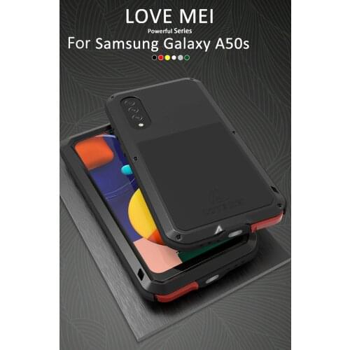 Love Mei Powerful Case For Samsung Galaxy A50 Shock Dirt Proof Water Metal Armor Cover Phone Case for Samsung Galaxy A50S Cases