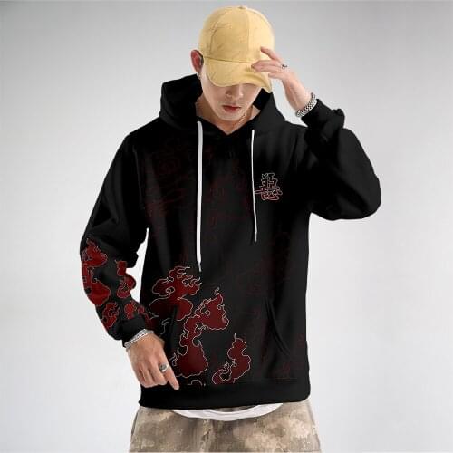 Men 2020 Oversized Streetwear Hip Hop Black Print Pullovers Sweatshirt Mens Hoodies Sweatshirts Autumn Winter Male Tracksuit