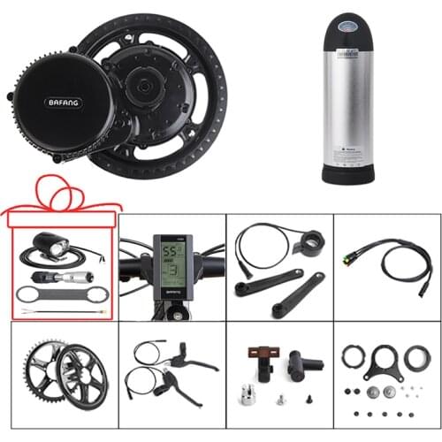 Bafang Electric Bicycle Complete Conversion Kits BBS01B 36V 250W Mid Drive Motor With 10Ah Kettle Lithium Battery 8FUN E-bike