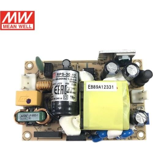 MEAN WELL RPS-30-12 2.5A 12V 30W Reliable Green Medical Grade Open Frame Switching Power Supply PCB power unit PSU