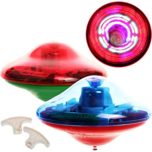 Tabletop game UFO Top Fingertip gyroscope Laser Color Flash LED Light Music Gyro Peg-Top Spinner Spinning Toy