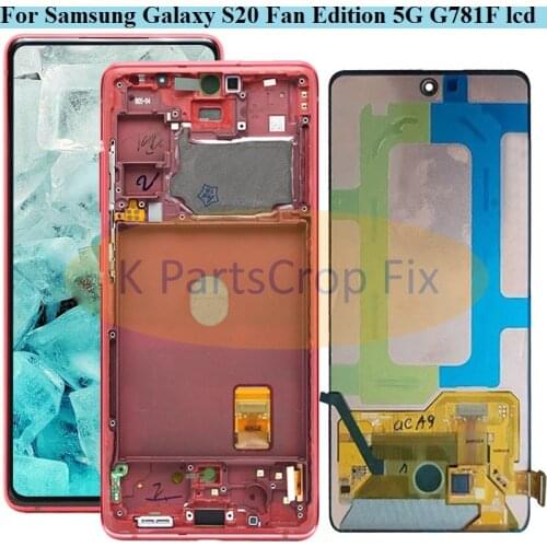 Original For Samsung Galaxy S20 FE 5G LCD Display SM G781B Touch panel Digitizer Assembly For Samsung S20 Fan Edition LCD Parts