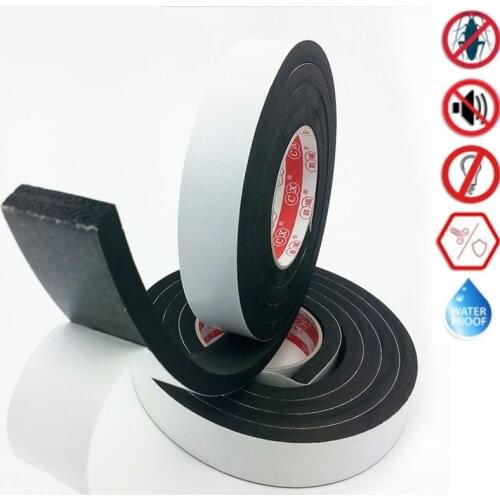 5M Self Adhesive Door Sealing Strips Window Thicken Foam Dustproof Tape Anti-collision Shockproof Sound Insulation Foam Strip