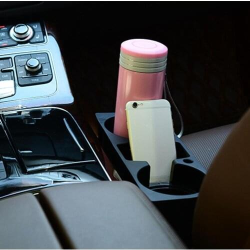 Car Seat Seam 2-Cup Holder Drink Bottle Can Mount Stand Storage Organizer