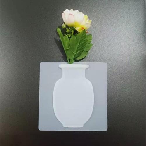 Silicone Vase Refrigerator Sticker Easy Removable Wall & Fridge Magic Flower Plant Vases DIY Home Decoration Accessories