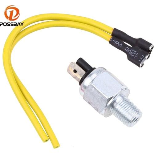 10 mm Thread Silver Motorcycle Brake Stop Lights Switch+Cables Fits Harley Cafe Racer Bobber Hydraulic Brake Clutch Pressure