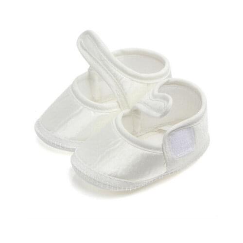 Baby Newborn Infant PU Leather White Princess Shoes Prewalker Soft Crib Shoes Girls Cute Shoes 0-6M