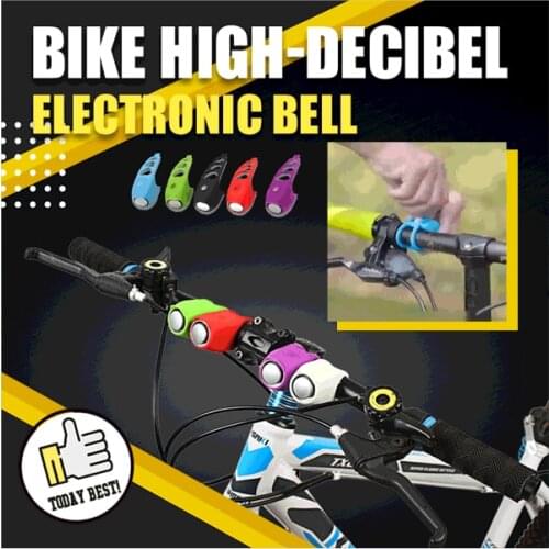 Bike High-Decibel Electronic Bell Bike Electronic Loud Horn Warning Safety Electric Bell Police Siren Bicycle Handlebar Alarm Ri