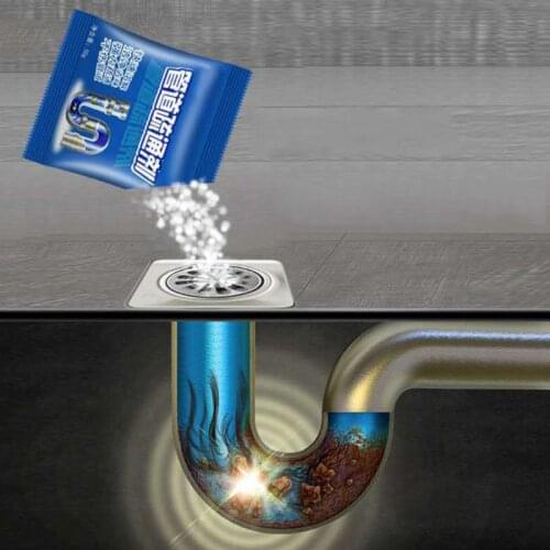 50g Sewer Unclogging Pipe Dredging Agent Kitchen Toilet Bathroom Drain Deodorant U2JC