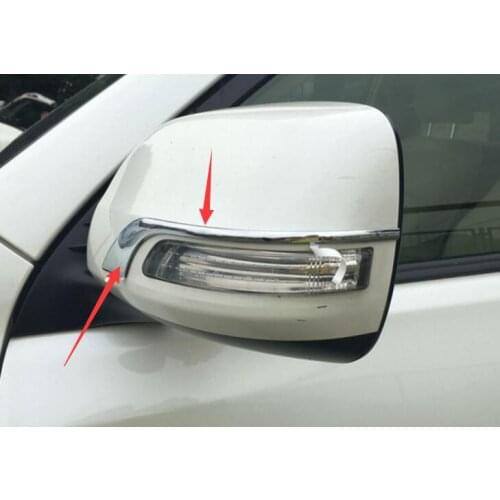 High quality ABS rearview mirror trim Rearview mirror decorative sequins 2016 2017 for Toyota Land Cruiser LC200