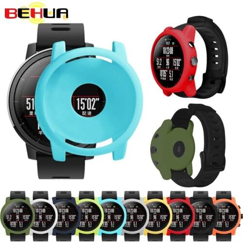 Protector Shell for Xiaomi Huami Amazfit 2/2S Stratos Full Frame Soft Silicone Protective Case for amazfit 2 stratos Watch Frame