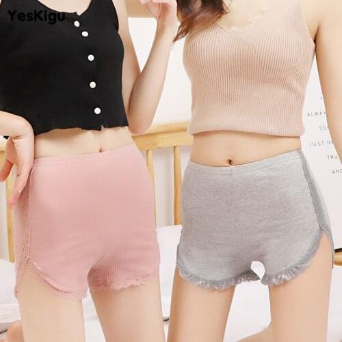 Women Safety Shorts Pants Anti-Emptied Elasticity High Waist Panties leggings Shorty Femme Plus Size Cotton Safety Pants