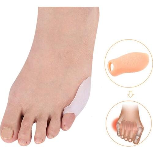 1 Pair Toe Separator Silicone Gel Overlapping Hammer Corrector Hallux Valgus Orthopedic Fingers Protectors Pain Relief Foot Care