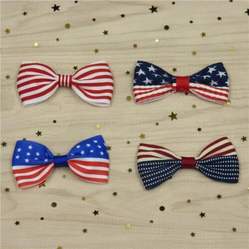 1PCS Pretty Stripes Stars Barrettes for Children Sequin Girls Ribbon Elastic Hair Bands Bows Hair Accessories Best Friend Gift